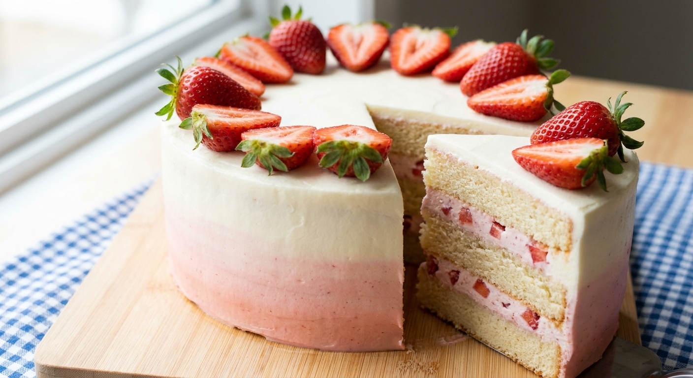 Starlight Strawberry Chiffon Artisanal Cake